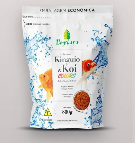 Ração Poytara Kinguio &koi Colors 800gr Realça A Cor