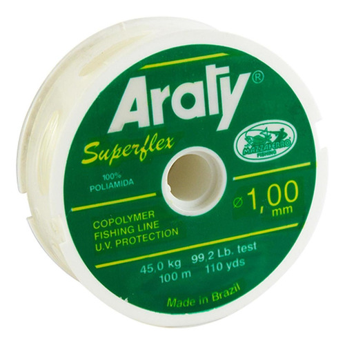 Nylon Natural Araty Superflex 100mts 1.00 Mm Araty B 1.00