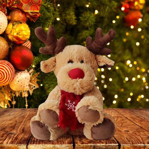Bonito Muñeco De Peluche Navideño, Muñeco De Reno, Animal