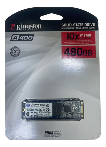 Disco Duro M.2 Kingston A400 De 480gb, Sata (6gb/s).