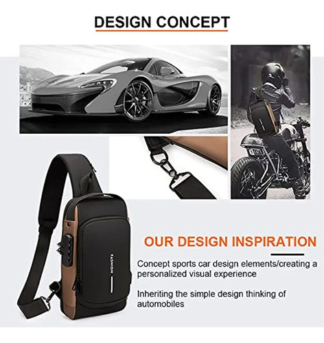 1 Bolsa Deportiva De Antirrobo Para Hombre Con Carga Usb