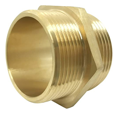 Niple Hexagonal De Latón De 11/2 Npt Macho X 11/2 Ns...