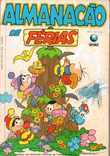 Almanacão De Férias Nº 09 Com Alguns Danos - Editora Globo 9 - Capa Mole - Bonellihq Cx84