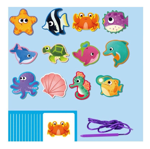Juego Mano Y Ojo De Enhebrar, Enlazar Y Ensartar Animal
