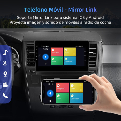 Auto Estéreo Para Nissan Tiida 2004-2013 Cámara Gps Wifi.
