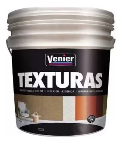 Venier Textudecor Revestimiento Texturado Color X 7kg Color Blanco Fino