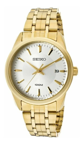 Reloj Seiko Sgeg12 Hombre Dorado Sumergible Acero Garantía