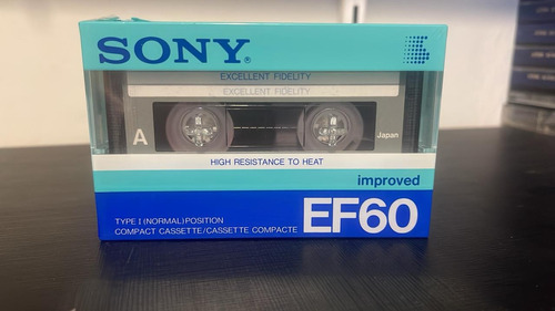 Fita K7 (cassete) Sony Ef60 ( Improved ) - Lacrada / Virgem