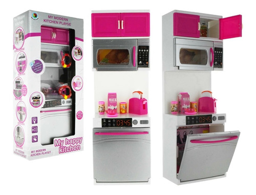 Mueble Cocina Accesorios Muñeca Juguete 31x10 Luz Y Sonido