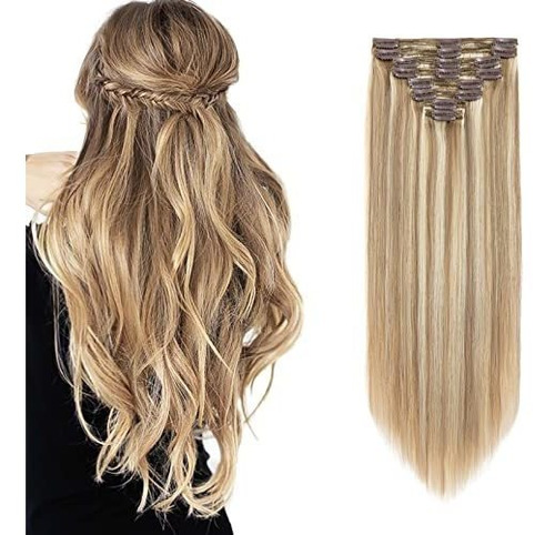 Mi-lady Doble Weft 100% Remy Humano Clip En 9p9cb