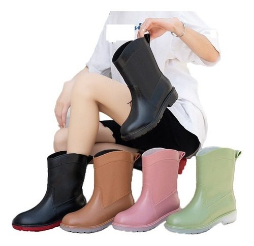 Botas De Lluvia De Plataforma Zapatos De Cocina Para Dama