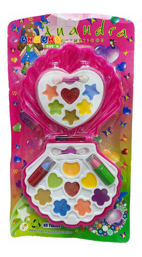 Maquillaje Concha Corazón Fantasía De Juguete Económico 6pz