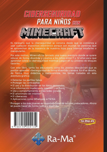 Ciberseguridad Con Minecraft Para Niños, De Chema Gómez. Editorial Alfaomega - Ra-ma, Tapa Blanda, Edición 1 En Español, 2022