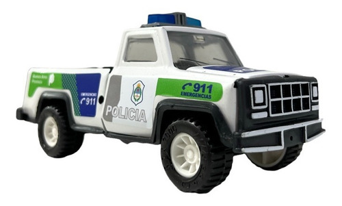 Camioneta Metalica 4x4 De Policia De Juguete