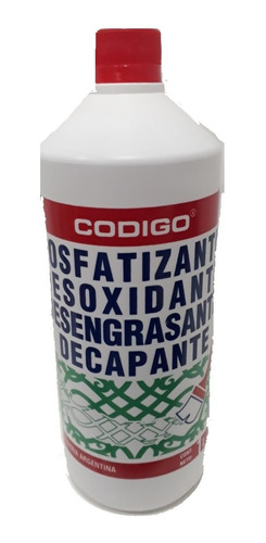 Desoxidante Fosfatizante Desengrasante 1lt Codigo