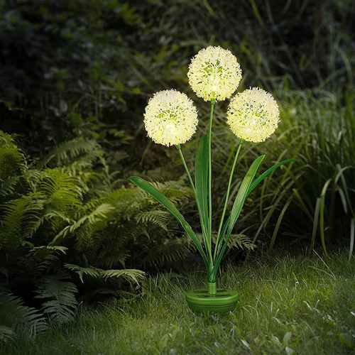 - Sd Mc Luz Solar Con Flor Artificial Led Blanca Cálida Para