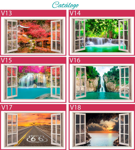 Imagen 5 de 9 de Vinilos Decorativos Ventana 3d