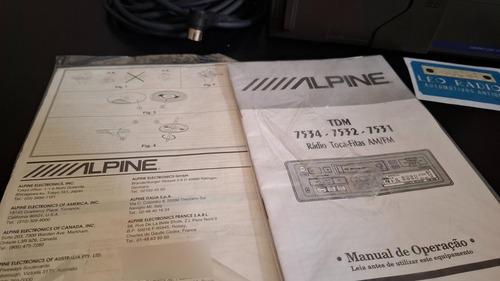 Toca Fitas Alpine Tdm 7531 E Disqueteira Completo Revisados (Usado)