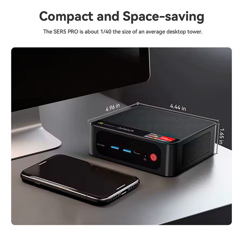 Mini Pc Ser5 Amd Ryzen 7 5700u 32 Gb Ram 1tb Ssd M.2