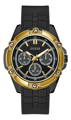 Guess 47 Mm Bolt Textured Silicone Strap W B07vpzy3h9_210324