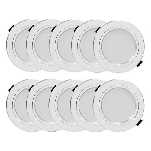 10pcs Lámpara Led Del Panel 9w Foco Empotrable Maceta Luz Bl