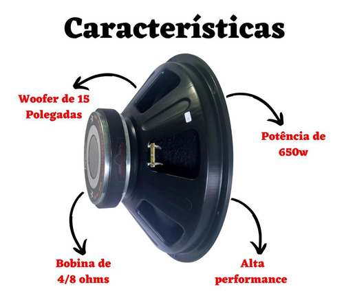 Woofer Magnum Rex Power 15 Polegadas 650w Rms Pancadão