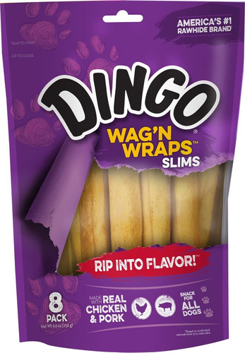 Dingo Wagn Wraps Slims Masticables Para Todos Los Perros Con