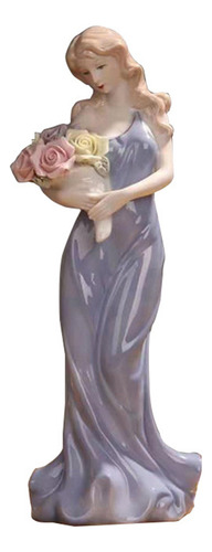 Estatuilla De Cerámica Para Mujer (b39), Decoración Del Hoga