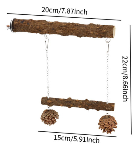 Pájaro De Madera Swing Bird Jage Swing Hanging Gym Gywing