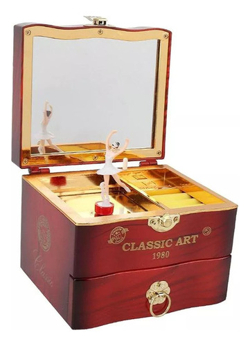 Acaja Musical Con Mecanismo Vintage, Caja De Música Con Y