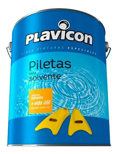 Plavicon Pileta Base 20 Lts Caucho Clorado Blanco