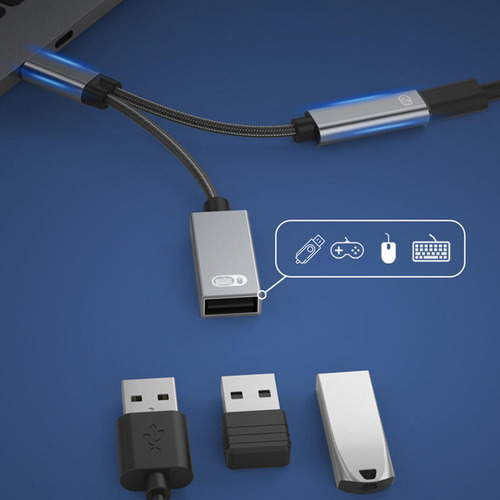 Adaptador Usb C Otg Convertidor De Cable De Carga 2 En 1