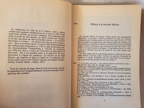 Verite Et Methode Hans Gadamer Lignes Hermeneutique Seuil