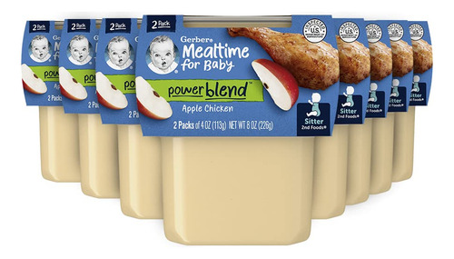 Gerber Baby Food 2nd Foods, Cena, Puré De Pollo Con Manzana,