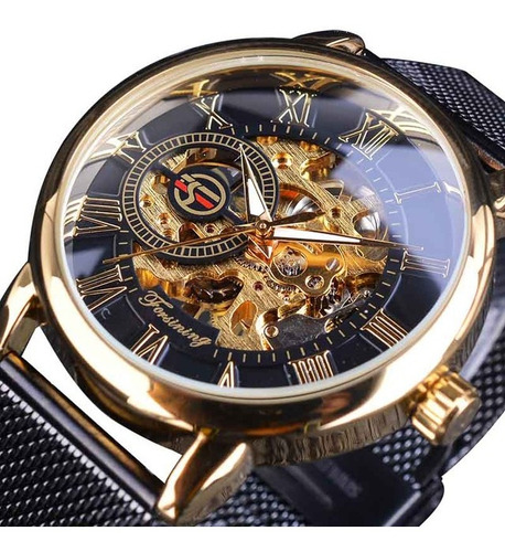 Forsining Nova Pulseira De Malha De Relógio Masculino Mecâni