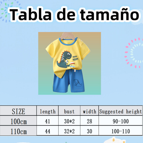 Conjunto De Pantalón Corto De Algodón Dinosaurio Para Niños