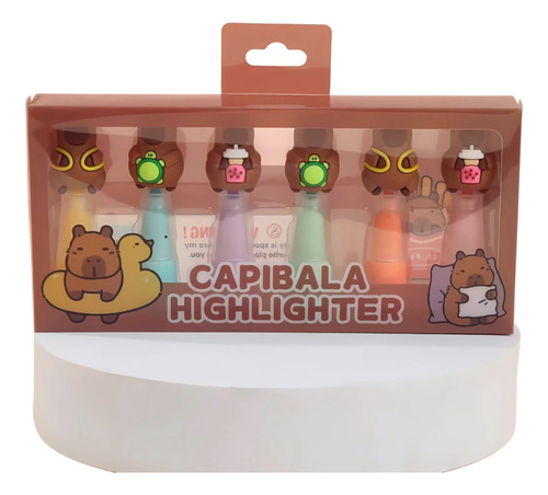Destacadores Capybara 6 Unidades