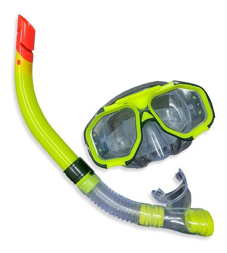 Imagen 1 de 6 de Equipo Kit Snorkel Profesional Mascara Antiparras Tubo
