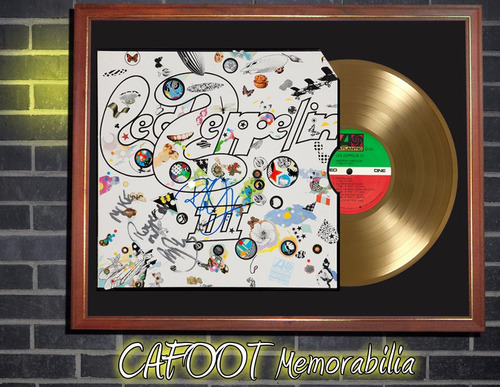 Led Zeppelin Iii Lp Firmado Por Page Y Plant Y Disco De Oro