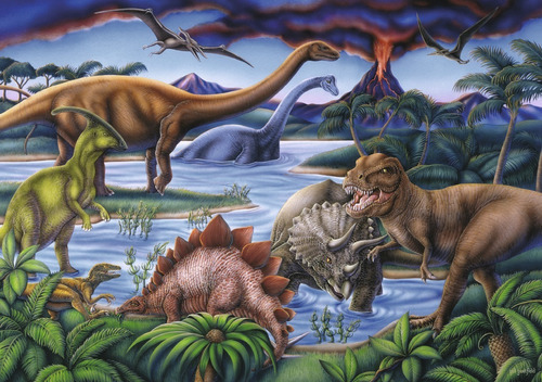 Puzzle Reunión De Dinosaurios - 35 Piezas Ravensburger