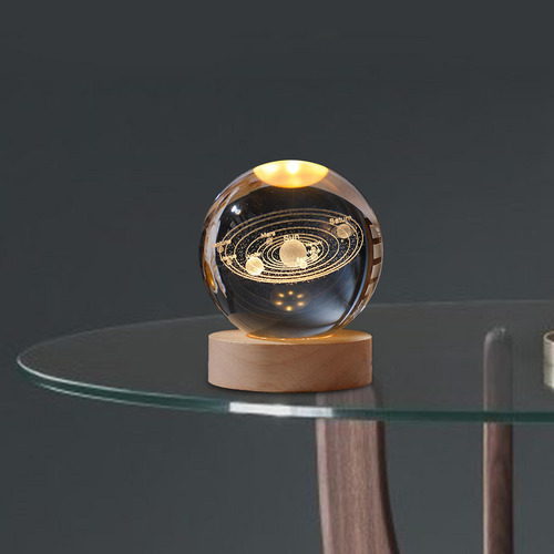 Lámpara De Noche Con Bola De Cristal De 60 Mm Con Base Para