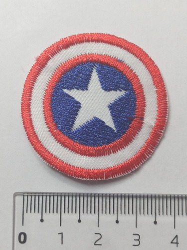 Parche Aplique Aplicacion Bordado Packx6 Capitan America 4cm