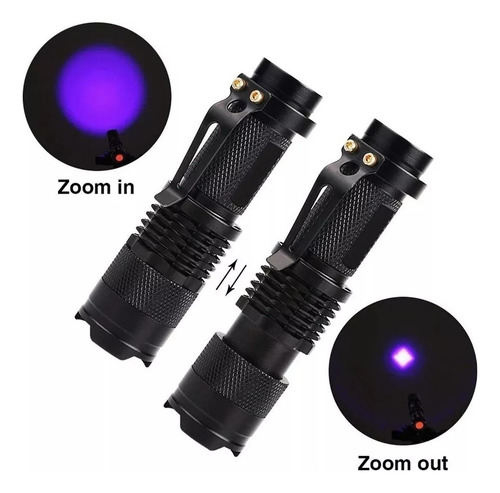 X2 Linterna Luz Ultravioleta Linternas Recargables Linterna