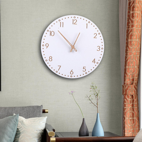 Reloj De Pared De Madera Reloj Decorativo Silencioso Para A
