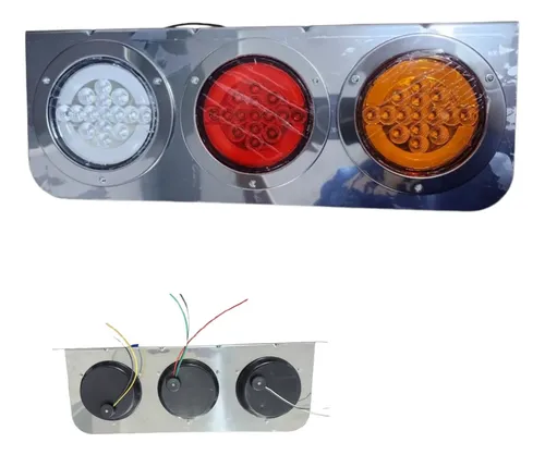MUK30181 ESTOP REDONDOS LED TRIPLE CON BASE PAR
