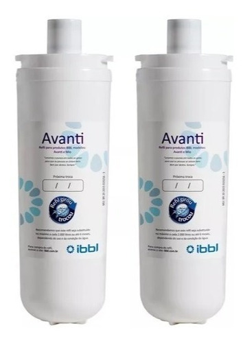Kit 2 Unidades Refil Filtro Ibbl Para Purificador Avanti