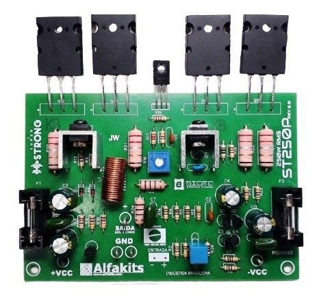 Kit Placa Circuito Amplificador 250wrms St250p Rev2 Alfakits