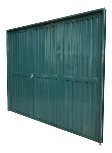 Imagen 3 de 5 de Porton Garage Chapa Simple Bastonado Ciego Abrir 240x200