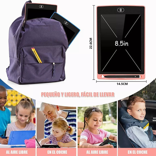 Pizarra Mágica Lcd Para Tableta Multicolor De 8,5 Dibujo