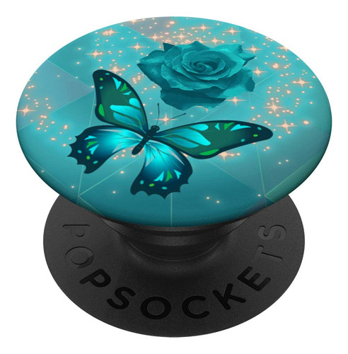 Soporte Para Telefono Movil Diseño Mariposa Flor Color Azul